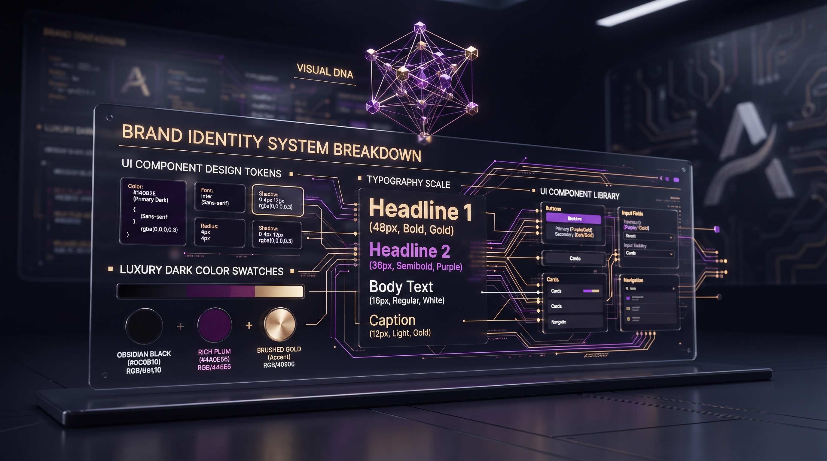 Brand System UI Token Architecture Diagram