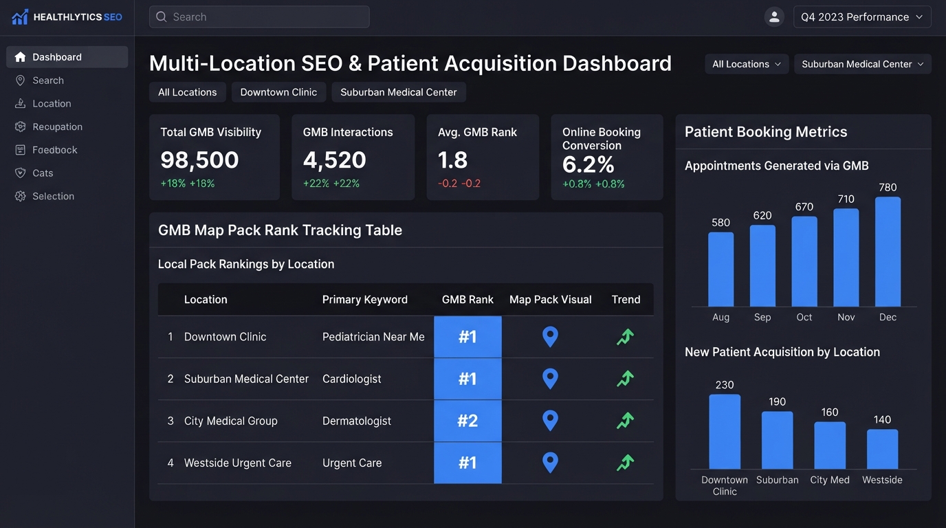 SEO + GEO | Healthcare Multi-Location Ranking Engine
